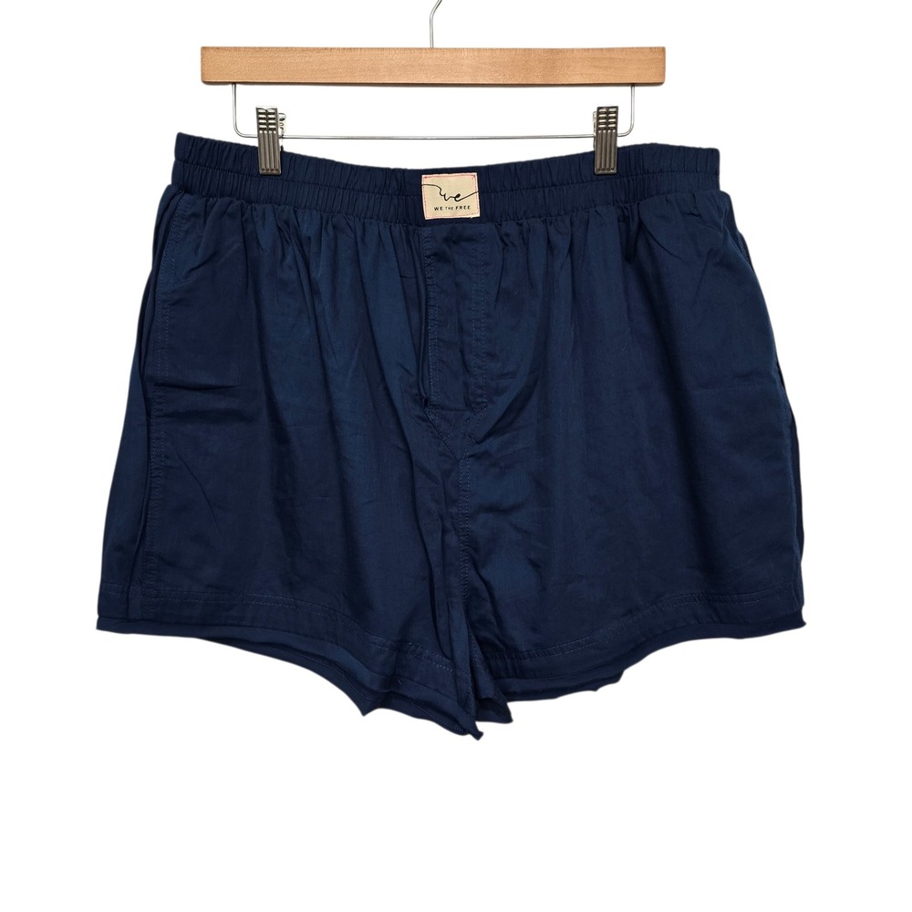 Intimately Free People Poseidon Navy Blue Cotton Boxer Shorts OB2023091 Size L